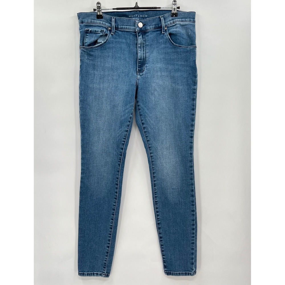 Mott & Bow 32 Skinny Jeans Womens Blue Mid-Rise Stretch Denim W32 L30